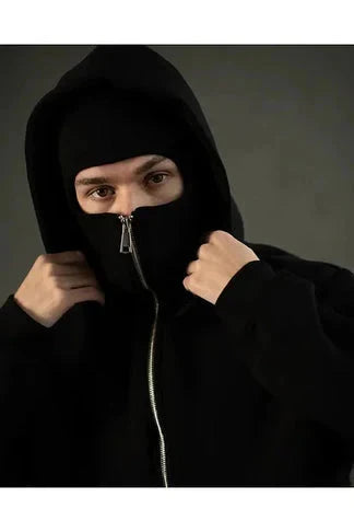 Balaclava Ninja Hoodie in Black