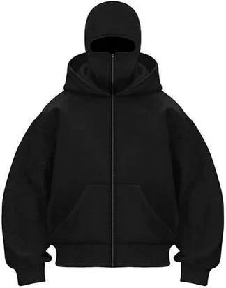 Balaclava Ninja Hoodie in Black