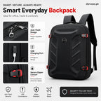 Black with Red Bag Pack with USB Port and Anti-Theft