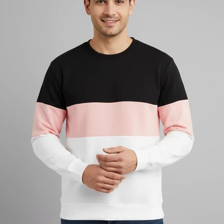 Black Pink and White Block Unisex Sweatshirt