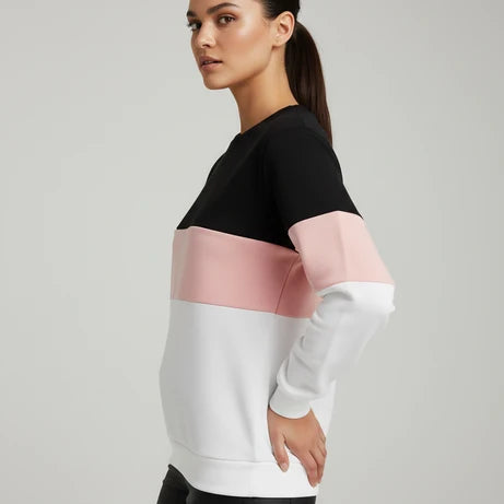 Black Pink and White Block Unisex Sweatshirt