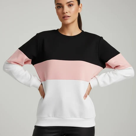 Black Pink and White Block Unisex Sweatshirt